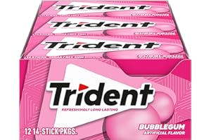 Trident Bubble-Gum Sugar Free Chewing Gum with Xylitol 14 Sticks 39 g