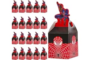 Qemsele Scatole Borse Festa per bambini, 20 Pcs Scatole Caramelle scatole di regalo Borse Sacca Sacchettini del per Tema riutilizzabile Festa di Compleanno Bambini bomboniare Sacchetto Festa