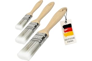 ‎ORGAFLIX ORGAFLIX Lasurpinsel 30mm Premium - 3er Set - Kein Borstenverlust - Lasur Pinsel-Set für Holz außen, Lacke, Farbe, Öl, Möbelfarbe streichen - Lackpinsel Pinselset klein, Malerpinsel, Flachpinsel
