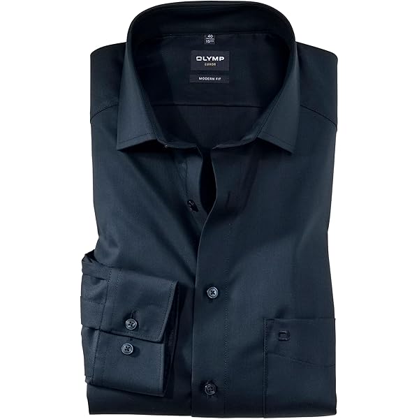 OLYMP Herenoverhemd met lange mouwen Luxor, Faux Uni, 470 Modern Fit 26 OLYMP Herenoverhemd met lange mouwen Luxor, Faux Uni, 470 Modern Fit 26