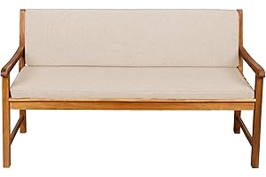 Gutekissen® Poduszka do siedzenia na ławkę, huśtawkę ogrodową, poduszki balkonowe, siedzisko i oparcie, gładkie. FK5 (100x50x50, Kremowy)