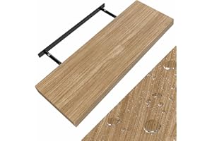 Casaria® Étagère Murale Flottante chêne 70 cm MDF Robuste Effet Flottant Support de Fixation Inclus étagère Bois