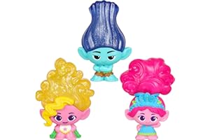 Trolls The 3 DreamWorks Lalki z błyszczącymi włosami, miękkie i elastyczne - Stretchy Hair Poppy