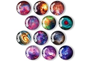 QHKLEW Kühlschrankmagnete, 12 Stück Kühlschrank Magnet, Magnete für Magnettafel für Kühlschrank, Whiteboard, Pinnwand, Küche, Kinder und Erwachsene Geschenk (Milchstraße)