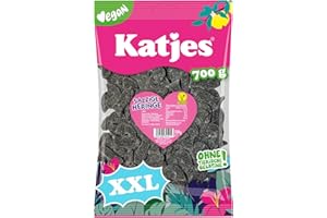 ‎KATJES Katjes Salzige Heringe - Großpackung mit salzigem Lakritz, süß-salzige Lakritz-Fische mit Salmiaksalz verfeinert, der Klassiker jetzt in vegan, 1 x 700 g