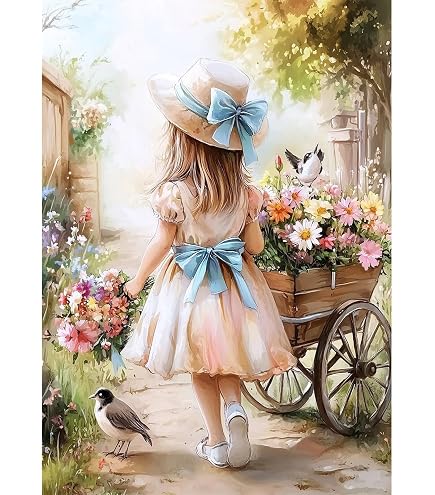 MAXBYE Diamond Painting Kit 30x40 Cm - Libro E Fiori, 5D Completo Per Adulti E Principianti