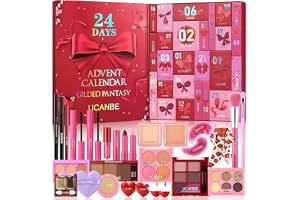 UCANBE 2026 Makeup adventskalender, 24 dagar jul makeup presentset för kvinnor och tonårstjejer, 2026 jul nedräkningskalender skönhet och kosmetika semester överraskning smink presentpaket för kvinnor