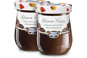 Menz&Gasser, Crema Spalmabile di Marroni Prima Frutta, Realizzata con Frutta di Alta Qualità IQF, Lavorata con Passione in Trentino-Südtirol, Naturalmente Senza Glutine, Vegan, 2 Vasi da 340 g
