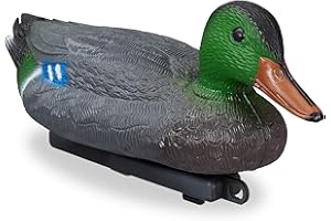 Relaxdays Pato para Estanque, Flotante, Plástico, Impermeable, Adorno de jardín