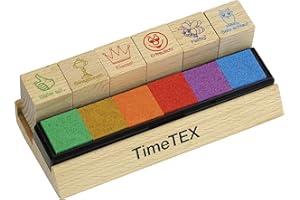 TimeTex Sello de madera para profesores con texto "Motivation"