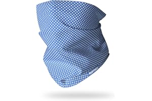 Ruffnek BLUE POLKADOT - Multifunctional Headwear Neck warmer/Snood tube - ONE SIZE for Men, Women & Children
