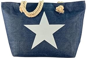 Ropo22 Bolsa Playa Grande Impermeable. Bolsa de Playa con Forro Antiarena de Lona con Cremallera y Neceser Exterior. Bolso Playa y Piscina con Asas de Cuerda. Bolso Grande Mujer, Gimnasio, Picnic