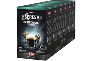 ESPRESTO Passionato Espresso kapsułki do kawy grubość 7, system K-fee, zestaw 6 sztuk (6 x 124 g)