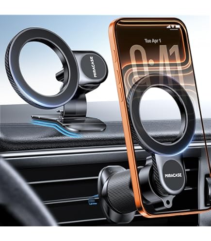 Mua SYNCWIRE Fits MagSafe Car Mount, [Flexible Three-axis] Magnetic Car Phone Holder 360° Rotation[All Metal Body] Car Holder Strong Magnets Dashboard Mount IPhone 17 Pro Max 16 15 14 13 & All