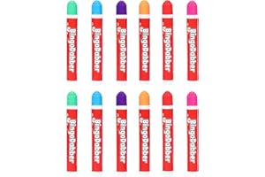 evelay Bingo Dabbers - Rotuladores de colores mixtos para juegos de boletos de bingo (paquete de 12)