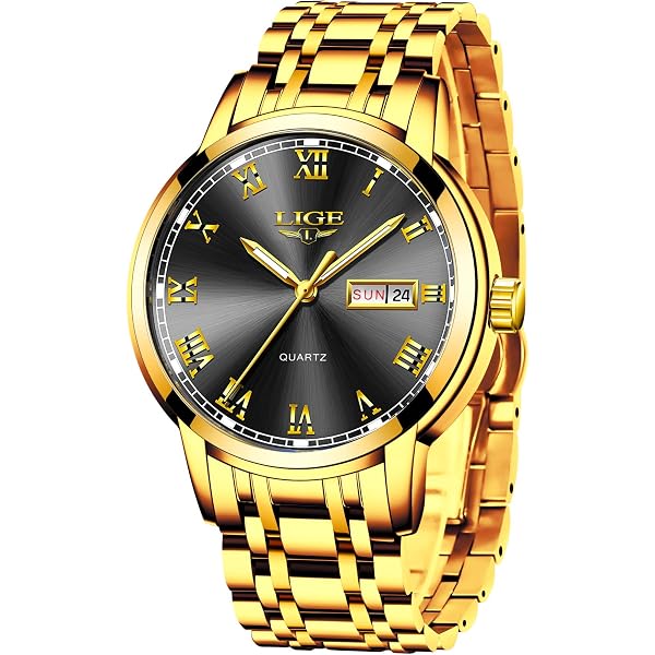 Montre-bracelet LIGE Pour Homme à Quartz - Modules Dorés, Neuf Sans étiquette