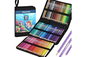 display4top Colouring Pencils for Coloring Books, Soft Core,Ideal for Drawing, Sketching, Shading & Coloring Pencils Set Gift for Beginners Artists (72)