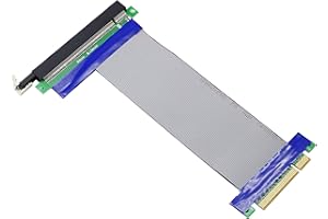 GELRHONR PCI Express 8x to 16x Flexible Riser Cable Extension Card-20cm