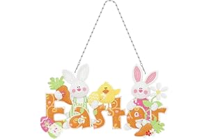 EXQULEG Diamond Painting Ostern 5D Hase Diamond Painting Anhänger, Handwerk Ornament Strass Kristall Dekoration Geschenk Diamant Kunst Kits (#3)