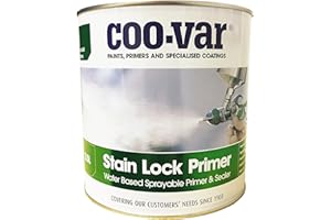 COOVAR Coo-var Stain Lock Primer Waterbased Primer Sealer Multi-Surface Blocks Out Stains and Odours (2.5L)