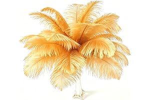 Fenisonavy Set med 10 naturliga strutsfjädrar, 20–25 cm, högkvalitativa strutsfjädrar, för bröllopsdekoration, bordscenter, h