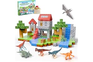 DEMOLIKE Magnetic Blocks 110PCS magnetic blocks for kids, Mine Magnetic Building World Blocks Set, Toys for for 3+ Year Old Boys & Girls, Creative Kids Games Kids Toys