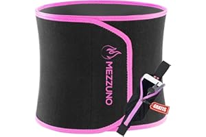 MEZZUNO Damski i męski pas potu z neoprenowym efektem sauny, pas lędźwiowy podparcie pleców-torba sportowa w zestawie