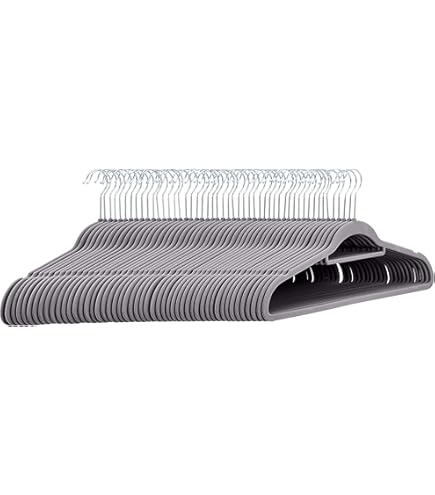 Grucce In Velluto Antiscivolo - Set Da 10, Made In Italy, Ideali Per Camicie, Giacche E Abiti Delicati (Nero, 38 Cm) - Foto 4