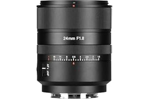 7artisans AF 24mm F1.8 Full Frame Objetivo E Mount de Gran Apertura, Enfoque automático/Manual Lente para cámara, de Sony e Montaje Alpha a7 a7III a7RII I a7RIV a7S a7SII a9 a5000 a6600 a6700 zv-e10