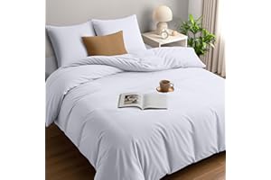 Utopia Bedding Housse de Couette 220x240 cm avec 2 Taies d'oreiller 65x65 cm (Blanc) - Parure de lit 220 x 240 cm - Ensembles de Housses de Couette en Microfibre brossée Douce