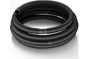 TEICHTIP Wiltec Poolschlauch 15 m ⌀38 mm, Schwimmbadschlauch mit Muffen, Pumpenschlauch für Schwimmbecken, Saugschlauch, Solarschlauch