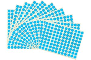 BAIJ Okrągłe naklejki w kropki, 16 mm samoprzylepne kropki 15 szt. kolorowe etykiety koła etykiety kodujące kolory do oznaczania kalendarzy DVD szkoły książki sztuka rzemiosło 1440 kropki niebieski