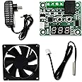 Electronic Spices (Combo of 3) W1209 Digital Temperature Controller Thermostat Module + 12V 2Amp Adapter + 3 Inch Fan