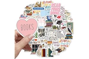 Liuchanghe Adesivi per Libri e Lettura, 100 Pezzi in Vinile Impermeabili per Bottiglia d'Acqua, Laptop, Album di Ritagli, Diario