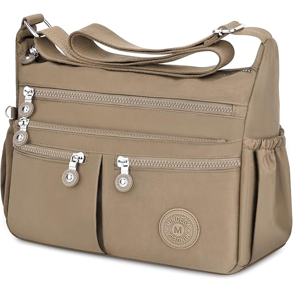 Borsa Tote Donna Grande In Nylon - Leggera, Impermeabile, Con Tante Tasche - Foto 4