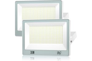 ANNIFUNLY Projecteur LED 300W, 2 Pièces 30000LM Super Brillant Projecteur Exterieur LED, Eclairage Exterieur Blanc Froid 6500K, IP67 Étanche Lampe Exterieur pour Patio, Jardin, Garage, Atelier