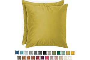 Blumtal zestaw 2 poszewek na poduszki 45x45 cm oliwkowozielony – dekoracyjna aksamitna poszewka z ukrytym zamkiem, na ozdobne poduszki, sofę i kanapę, z możliwością prania