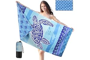 ‎JOYOLDELF Joyoldelf Strandtuch Mikrofaser Handtuch Badetuch - 180x90 cm Strandtücher Schnelltrocknend Strandhandtuch Groß, Leichtes und Dünnes Tragbares Microfaser Handtücher Sandfrei (Meeresschildkröte)