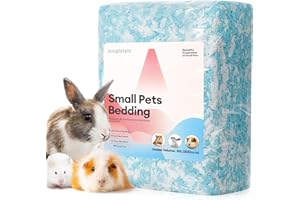 BUCATSTATE Hamster Streu 50L, Papier Einstreu für Kleintiere, Besonders Saugfähige & 99,9% Staubfrei Kleintierstreu für Meerschweinchen, Kaninchen, Haustiere, Mäuse, Rennmäuse, Nager (Blau)