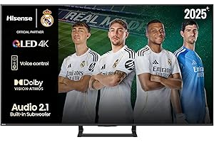 Hisense 50A7Q - QLED Smart TV 50 Pulgadas, Movimientos Suaves IA, Dolby Vision, Dolby Atmos, Subwoofer Integrado, Modo Juego Plus, Modo Deportes IA, Bluetooth & HDMI 2.1, Control por Voz Alexa
