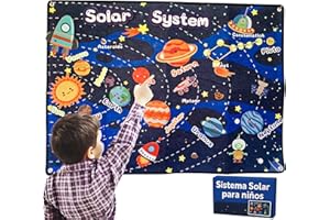 Sistema Solar para Niños con Figuras de Fieltro, Juguetes para Niños de 5 Años y 5 6 7 8 9, Planetario, Explora el Espacio, Planetas Sistema Solar – Juego Educativo | Pal&Ral