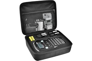 PAIYULE DYMO Label Manager 160/280 Case, Portable Label Maker, Tag Printer, Storage Organizer for AC Adapter, Tape Cassettes & More (Box Only), Black