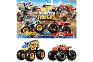 Hot Wheels Véhicules Monster Truck Duos De Démolition FYJ64 - Modèle aléatoire