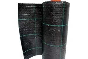 ITALFROM Teli Telo per Pacciamatura Nero Quadrettato Tessuto Polipropilene Antistrappo - mt 10 x 5,25 h