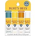 Burt's Bees 100% Natural Rescue Lip Balm, Cooling Eucalyptus, Lemon, Honey, Unscented, Pack of 4, 4.25 Each