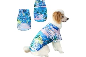 Dog Hawaii Shirt, RosyFate T-Shirt for Dogs Summer, Dog Shirt Summer, Breathable Comfortable Dog Vest Summer, Dog Clothing for Small and Medium Dogs (M)