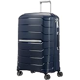 Samsonite Flux Cabin Trolley Case, 68 cm | Navy Blue 75/85L Expandable Hardside Case with Smooth Rolling Wheels and U-Zip Div