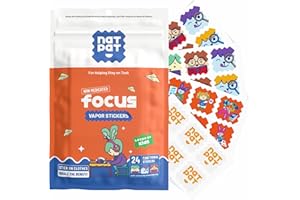 THE NATURAL PATCH CO. NATPAT BuzzPatch Focus Patch Focus Enhancing Stickers for Kids and Adults (24 Pack) – Natural Patch - Chemical and Drug Free, Healthy Brain Supports for Attention, Focus, and Concentration
