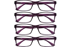 OPULIZE The Reading Glasses Company La Compañía Gafas De Lectura Púrpura Lectores Valor Pack 4 Estilo Diseñador Hombres Mujeres RRRR92-5 +2,50