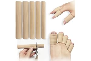 SHFYFHS 5 Pièces Protection Orteils en Silicone Découpable, Protections d'orteils en gel, Bandage Aux Orteils, pour Cors Callosités, Traitement des Oignons, Soulagement de La Douleur de Friction (S,M,L).